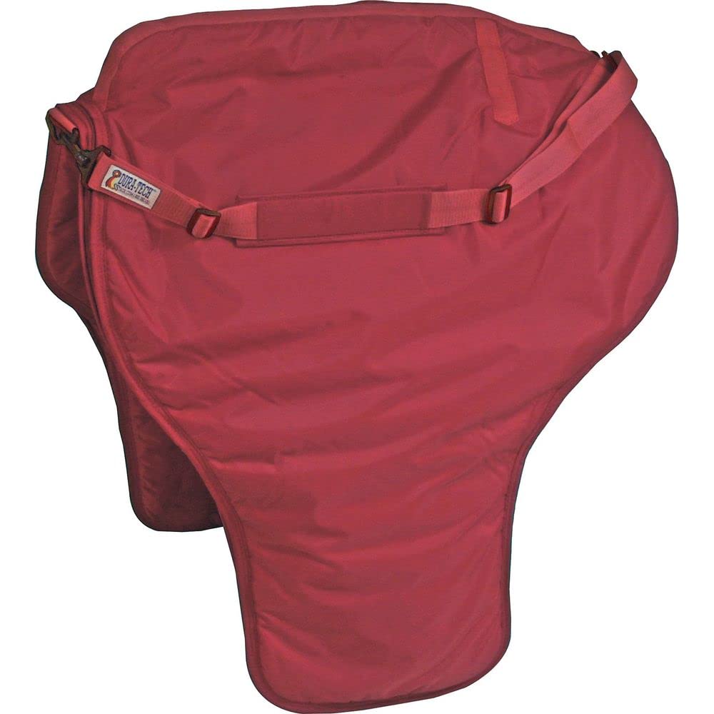 Dura-Tech Padded Western Saddle Case | Ultimate Protection & Easy Transport | Ideal for Horse Shows & Travel | Color Burgundy